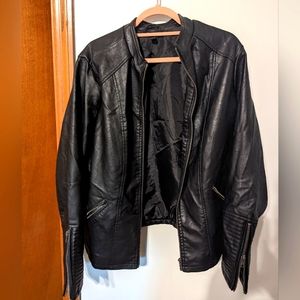 Torrid Sz 2 Black Faux Leather Jacker